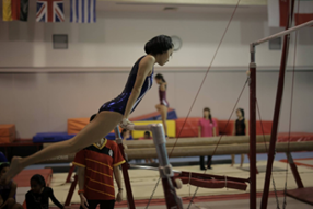 Kids' gymnastics class at indoor facility